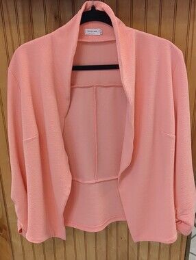 Pogtmm Open-Front Peach Blazer Jacket